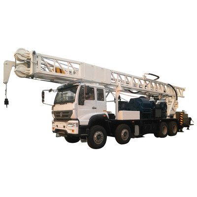 C600HW เครื่องเจาะบ่อน้ํา รถบรรทุกติดตั้ง 600m ความลึก 200-500mm หลุม