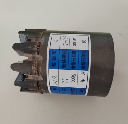 Wireline Coring Nq 75mm Impregnated Core Bit สำหรับการสุ่มตัวอย่างหินแกรนิตแบบแข็ง