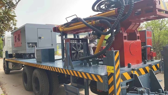 300m Deep Air Compressor และ Water Well Drill Rig แบบรวมรถบรรทุก