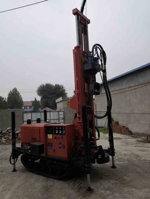 Borehole GL-180R 180 Meters Water Well Drill Rig ตีนตะขาบยางไฮดรอลิกแบบเต็ม