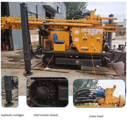 GL300S Borehole Water Well Drill Rig พลังงานสูงสำหรับปั๊มโคลนเจาะอากาศ