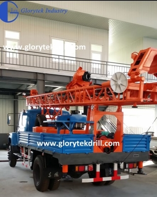 Dth Bore Hole Water Well Drill Rig รถบรรทุกติดเครื่อง 300m แบบพกพา