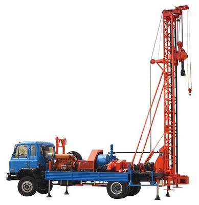 400 M ความลึกหลุมเจาะ รอตารี่น้ํา ดีเจาะ Rig ไฮดรอลิก Dth รถบรรทุกติด