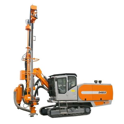 พื้นผิว Multifunctional Tracked Portable Crawler Mounted Rock Drill Rig สําหรับการเหมืองแร่โลหะมีค่า