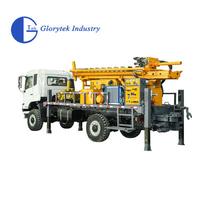 รถขุดเจาะบ่อน้ำบาดาลไฮดรอลิกเต็มรูปแบบ Dongfeng 4X4, ความลึก 500 เมตร, เส้นผ่านศูนย์กลางรู 105-350 มม.