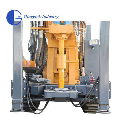 ไฮดรอลิกเต็ม GL180R ยาง Crawler ประเภทน้ําบ่อเจาะ / บ่อเจาะ Rig สําหรับความลึก 180m