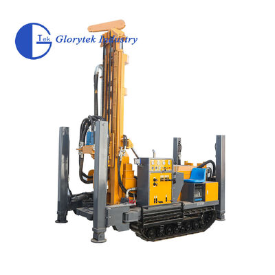 ไฮดรอลิกเต็ม GL180R ยาง Crawler ประเภทน้ําบ่อเจาะ / บ่อเจาะ Rig สําหรับความลึก 180m
